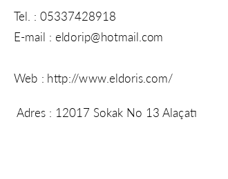 Eldoris Hotel iletiim bilgileri
